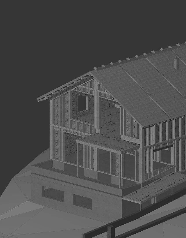 3D Darstellung eines Hauses